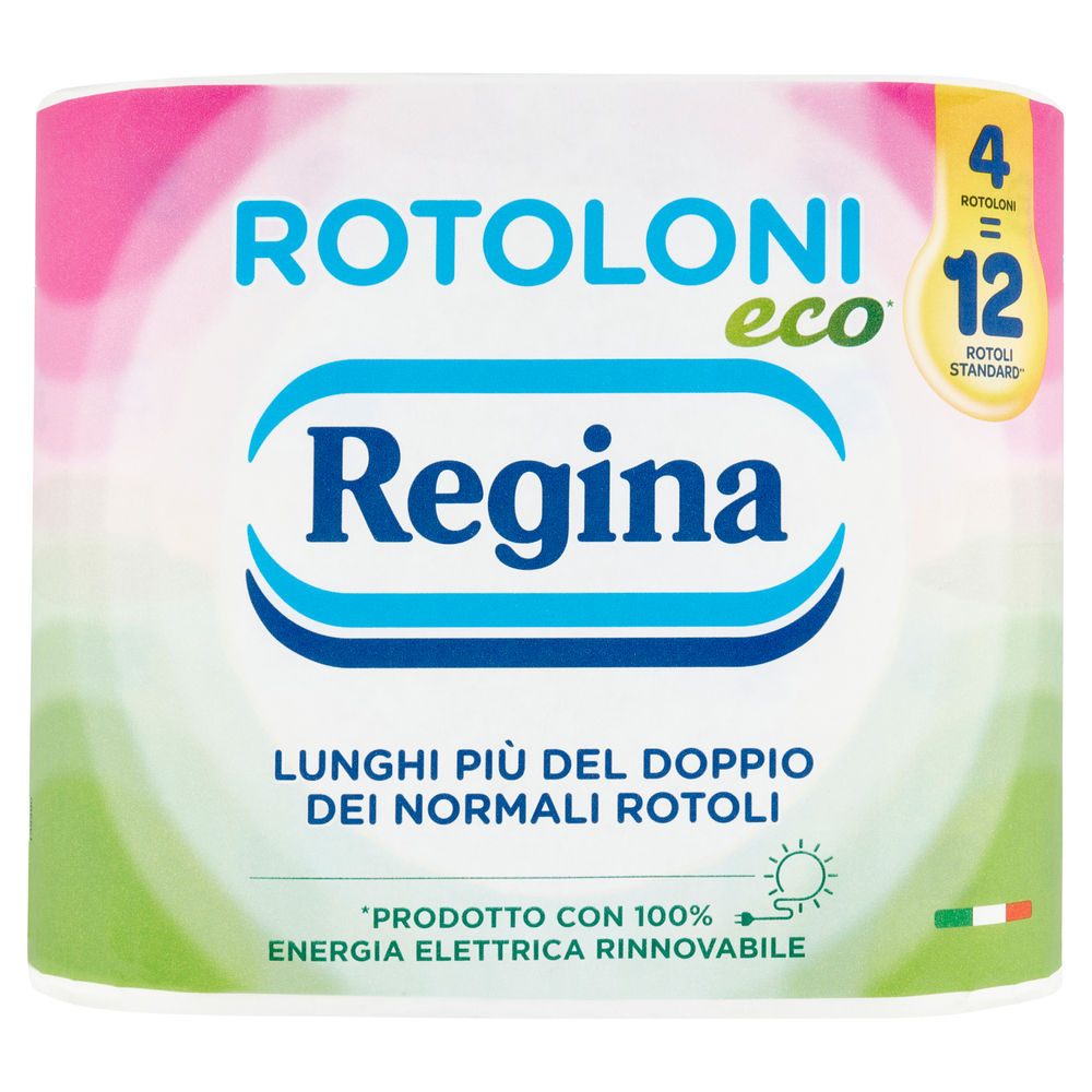 CARTA IGIENICA ROTOLONI REGINA ECO DEC. 2VELI PZ4 CONFEZIONE IN CARTA - 0