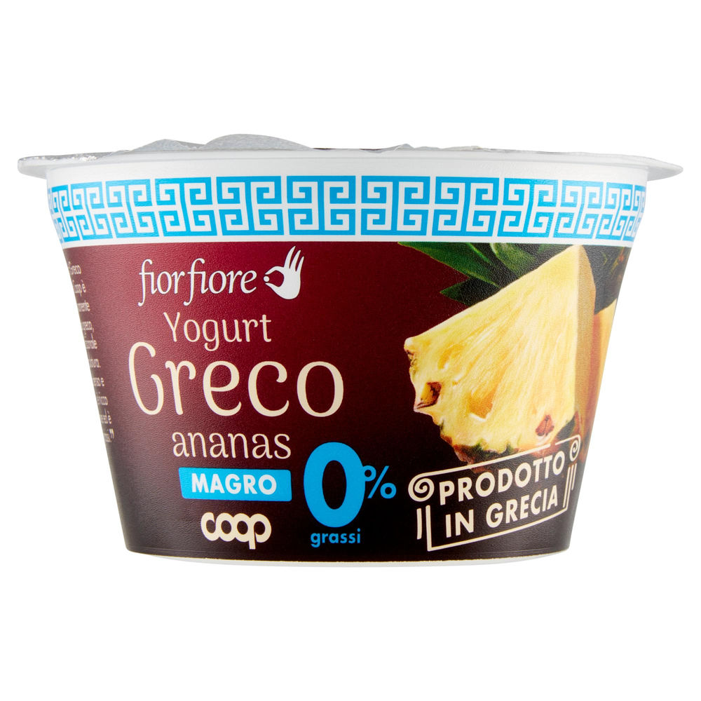 YOGURT GRECO MAGRO ANANAS FIOR FIORE COOP G 170 - 0