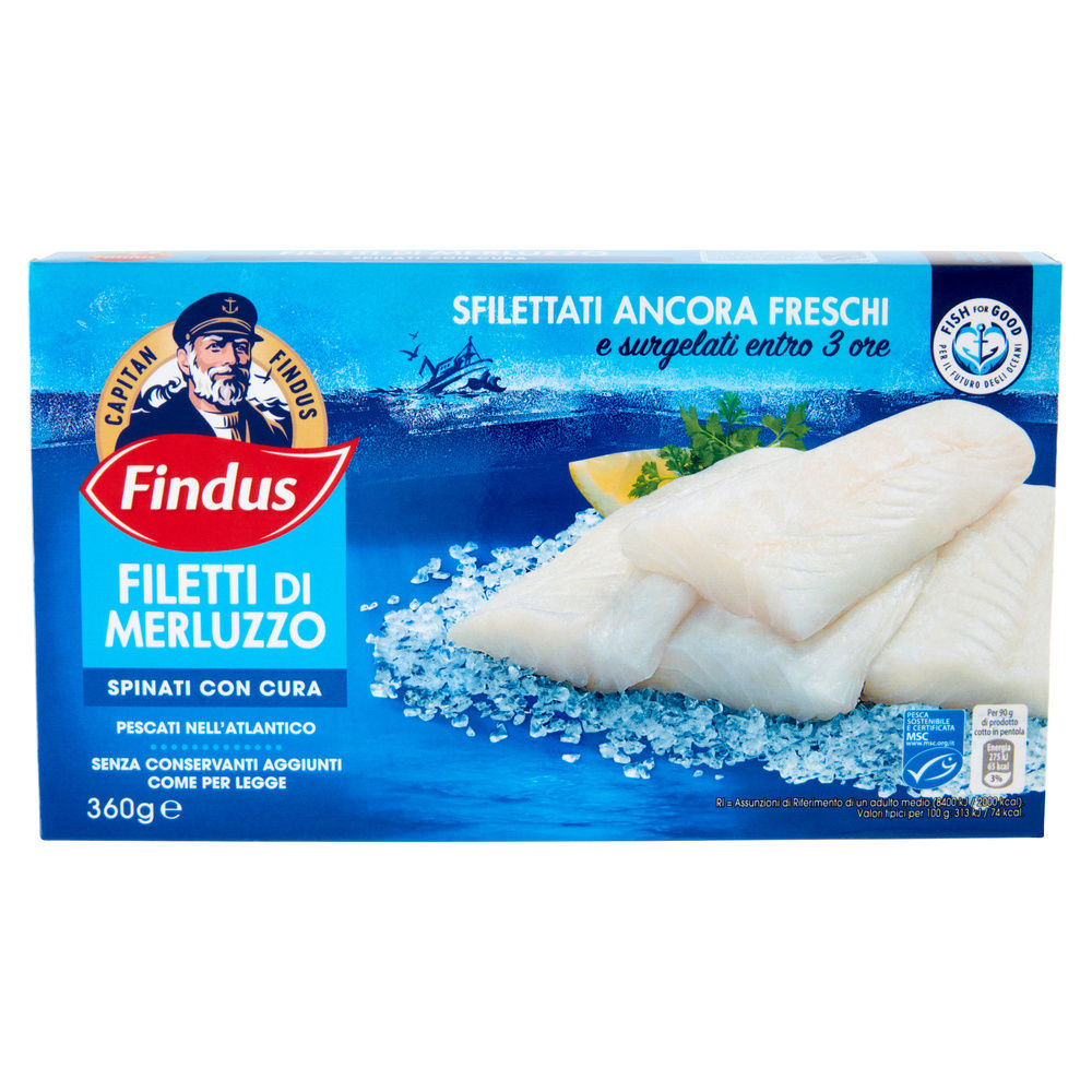 FILETTI DI MERLUZZO CAPITAN FINDUS CARTONE G 360 - 5
