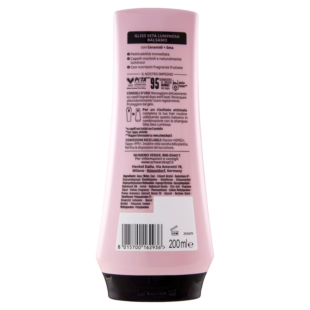 BALSAMO SCHWARZKOPF GLISS SETA LUMINOSA ML 200 - 1