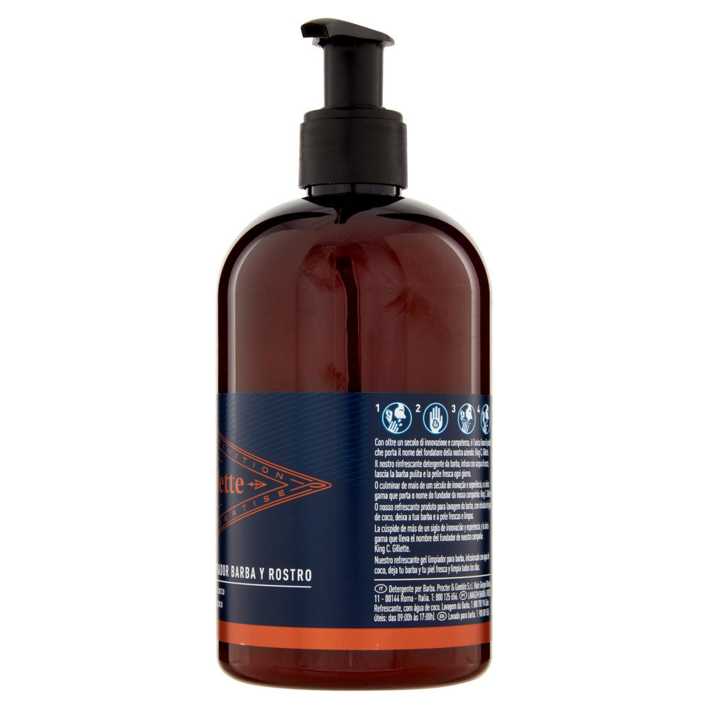 DETERGENTE BARBA E VISO KING C GILLETTE RINFRESCANTE ML 350 - 6
