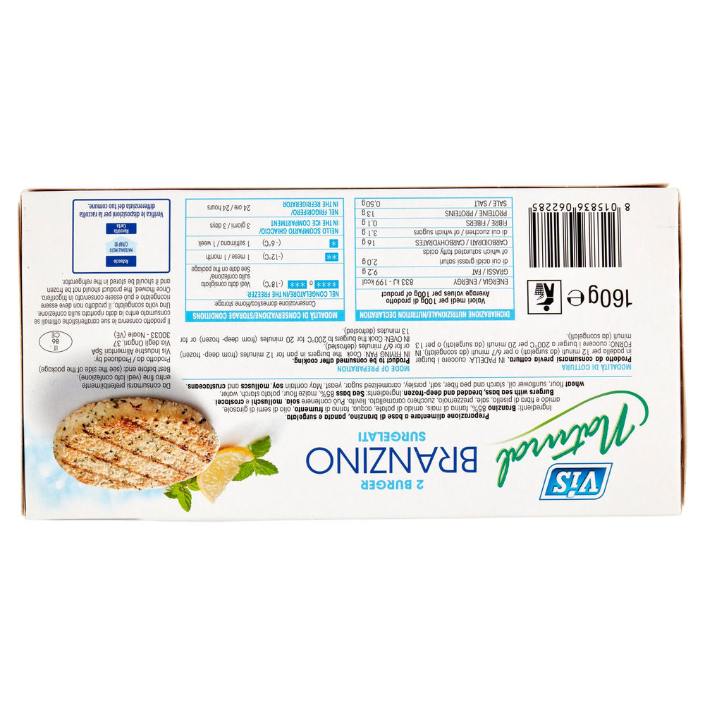 BURGER DI BRANZINO SURGELATO VIS G 160 - 1