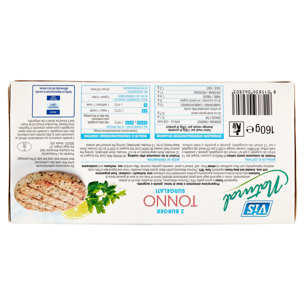 BURGER DI TONNO SURGELATO VIS G 160 - 1