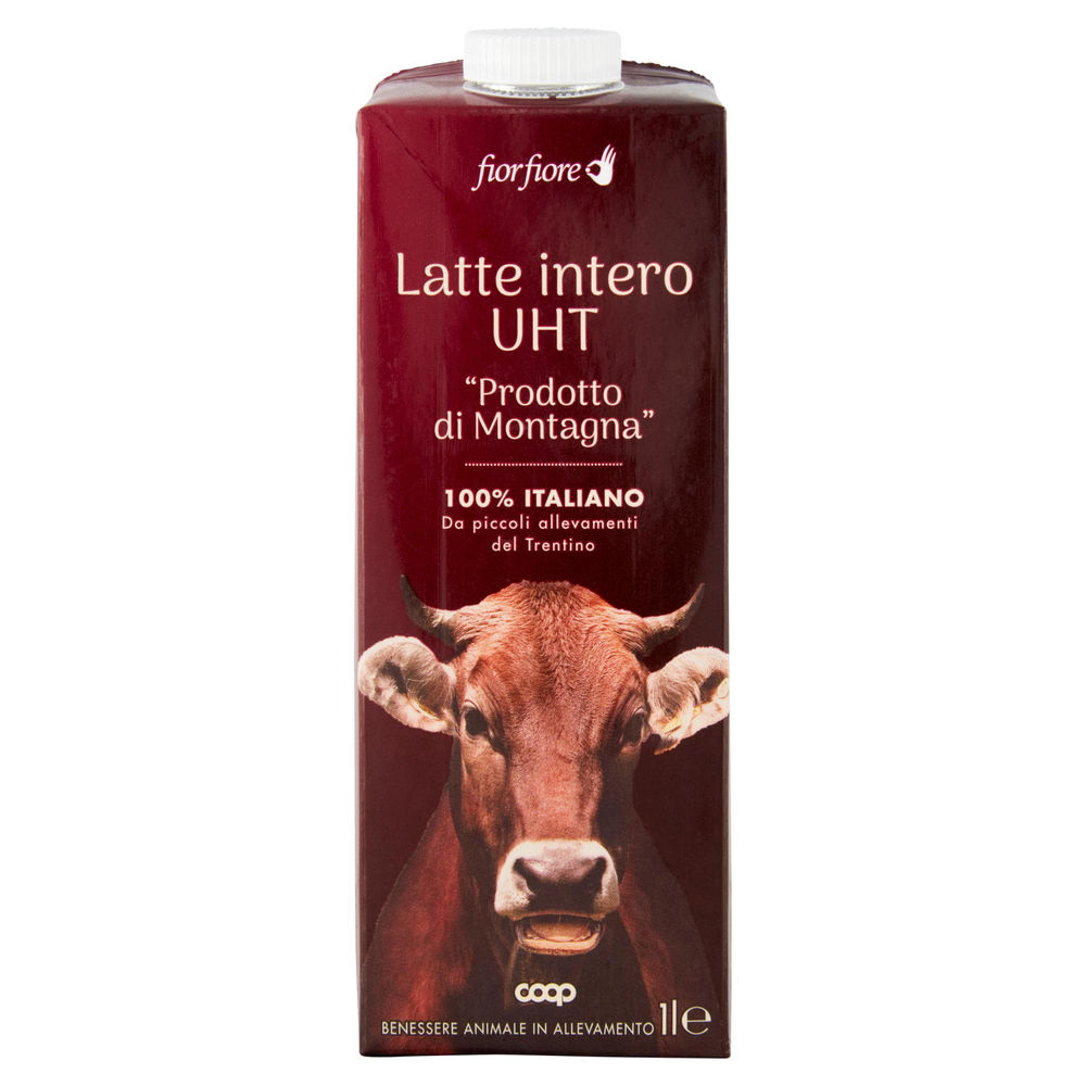 LATTE INTERO UHT DI MONTAGNA 100% ITALIANO FIOR FIORE COOP BRICK L 1 - 0