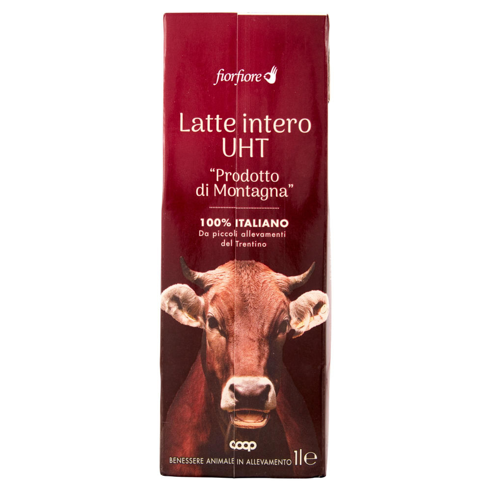 LATTE INTERO UHT DI MONTAGNA 100% ITALIANO FIOR FIORE COOP BRICK L 1 - 1