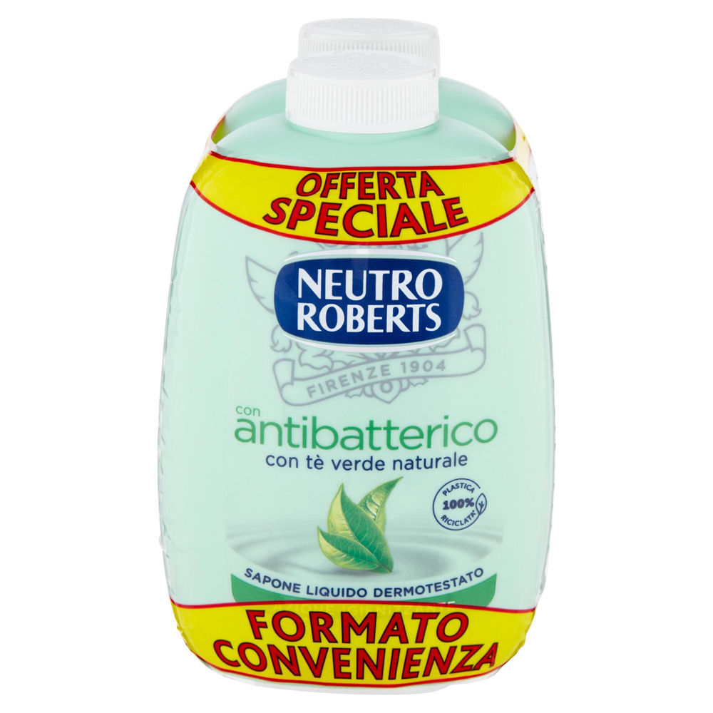RICARICA SAPONE LIQUIDO NEUTRO ROBERTS ANTIBATTERICO  ML 200 X 2 - 4