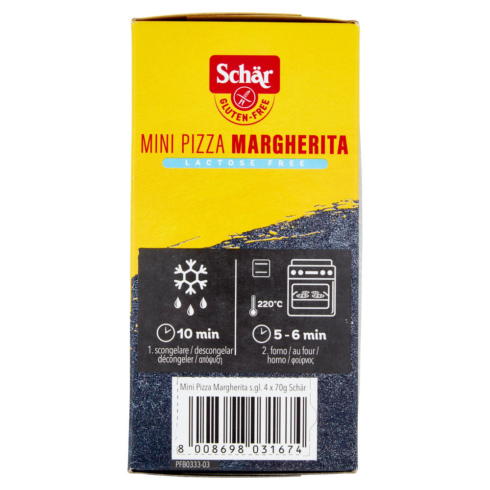-SG-MINI PIZZA MARGHERITA SENZA GLUTINE SENZA LATT SCHAR SCATOLA PZ 4 G 280 - 7