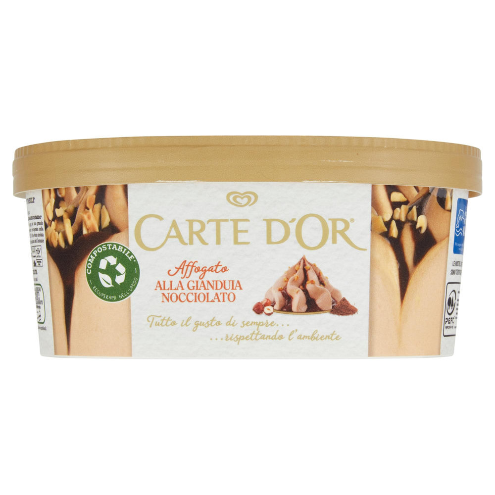 CARTE D'OR AFFOGATO NOCCIOLATO ALGIDA VASCHETTA COMPOSTABILE G 500 - 4