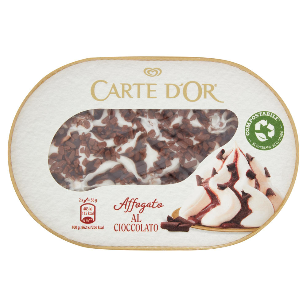 CARTE D'OR AFFOGATO AL CIOCCOLATO ALGIDA VASCHETTA COMPOSTABILE G 500 - 0