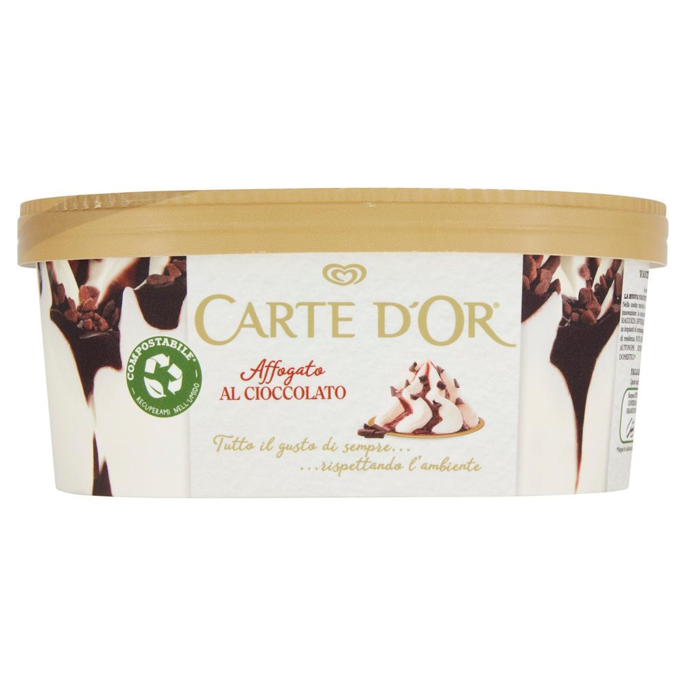CARTE D'OR AFFOGATO AL CIOCCOLATO ALGIDA VASCHETTA COMPOSTABILE G 500 - 6