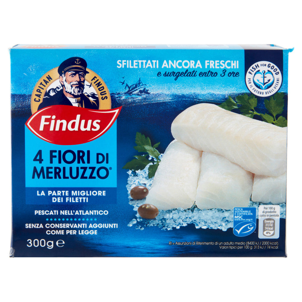 FIORI DI MERLUZZO MSC CAPITAN FINDUS SCATOLA X4 G 300 - 6