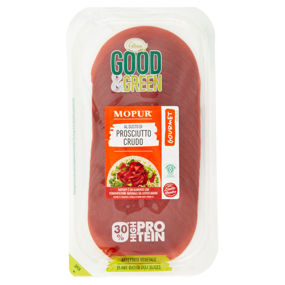 GOOD&GREEN MOPUR  AL GUSTO DI PROSCIUTTO CRUDO 90G FELSINEO VEG - 6