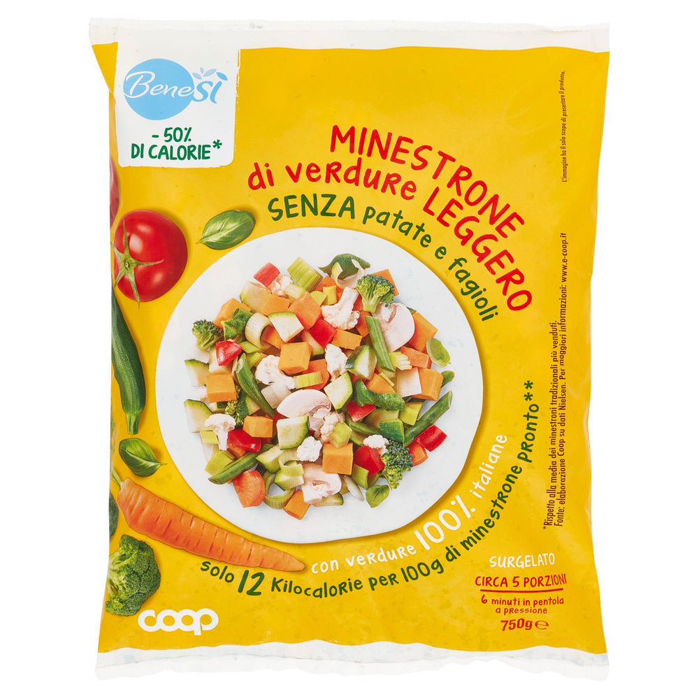 MINESTRONE DI VERDURE LEGGERO SURGELATO BENE SI' COOP BUSTA G 750 - 5