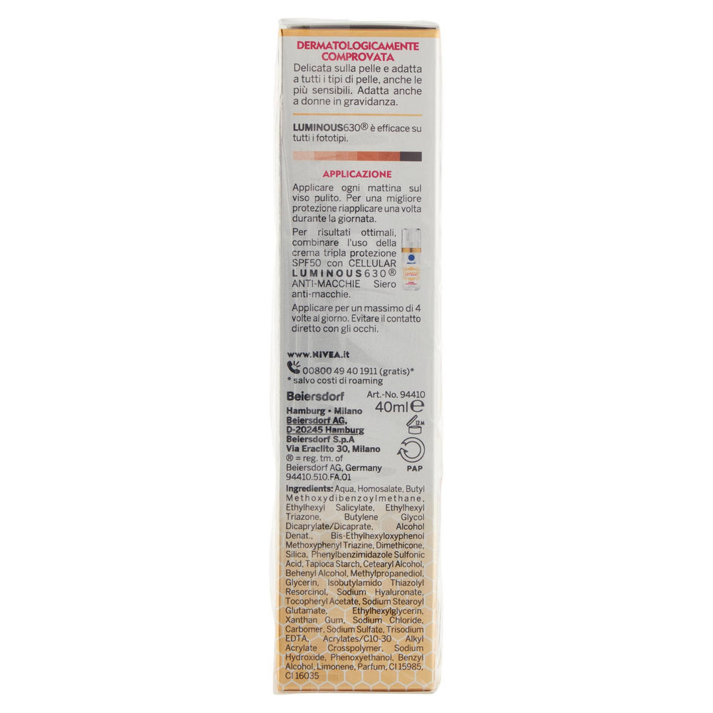 CREMA FLUIDA ANTIMACCHIE LUMINOUS 630 SPF50 NIVEA CELLULAR ML 40 - 5