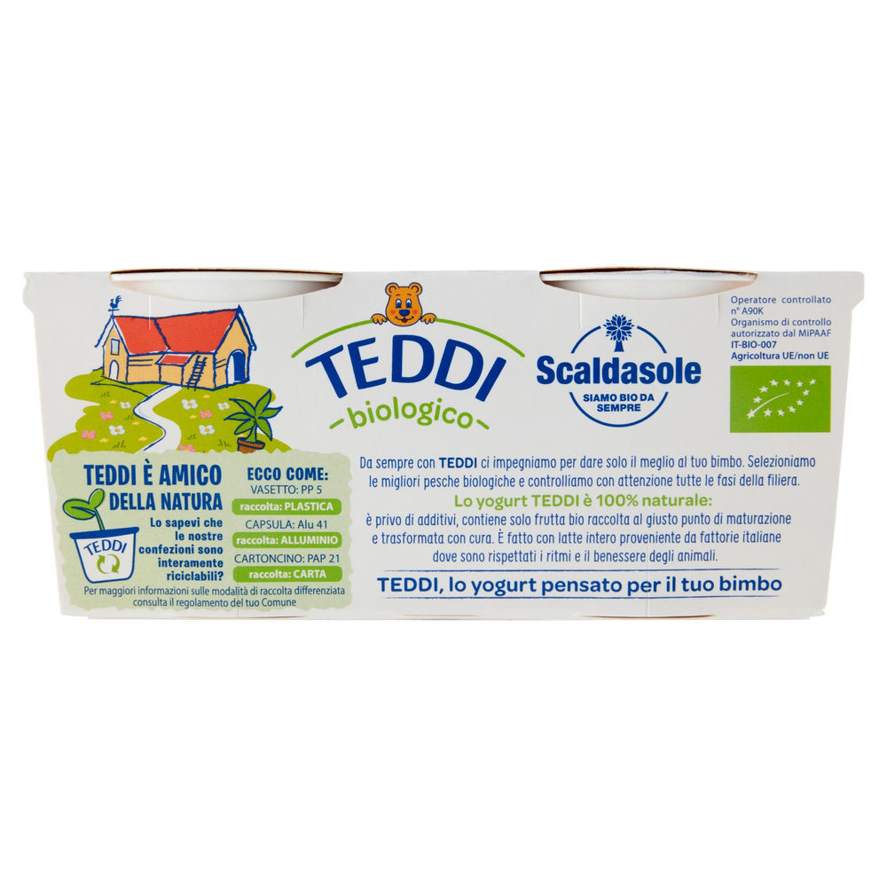 YOGURT BIOLOGICO INTERO PESCA TEDDI SCALDASOLE G 2X115 - 1