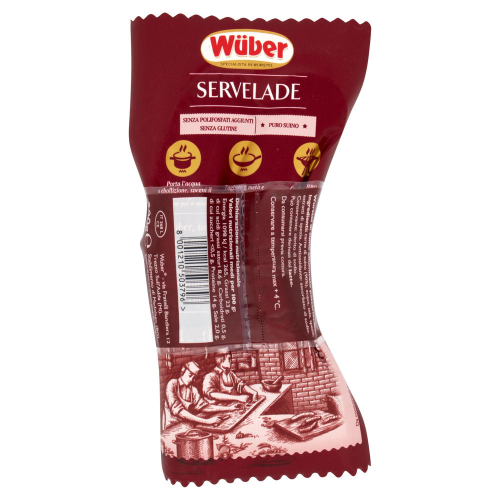 WURSTEL SERVELADE DELICATESSEN WUBER 2PZ 200G - 1