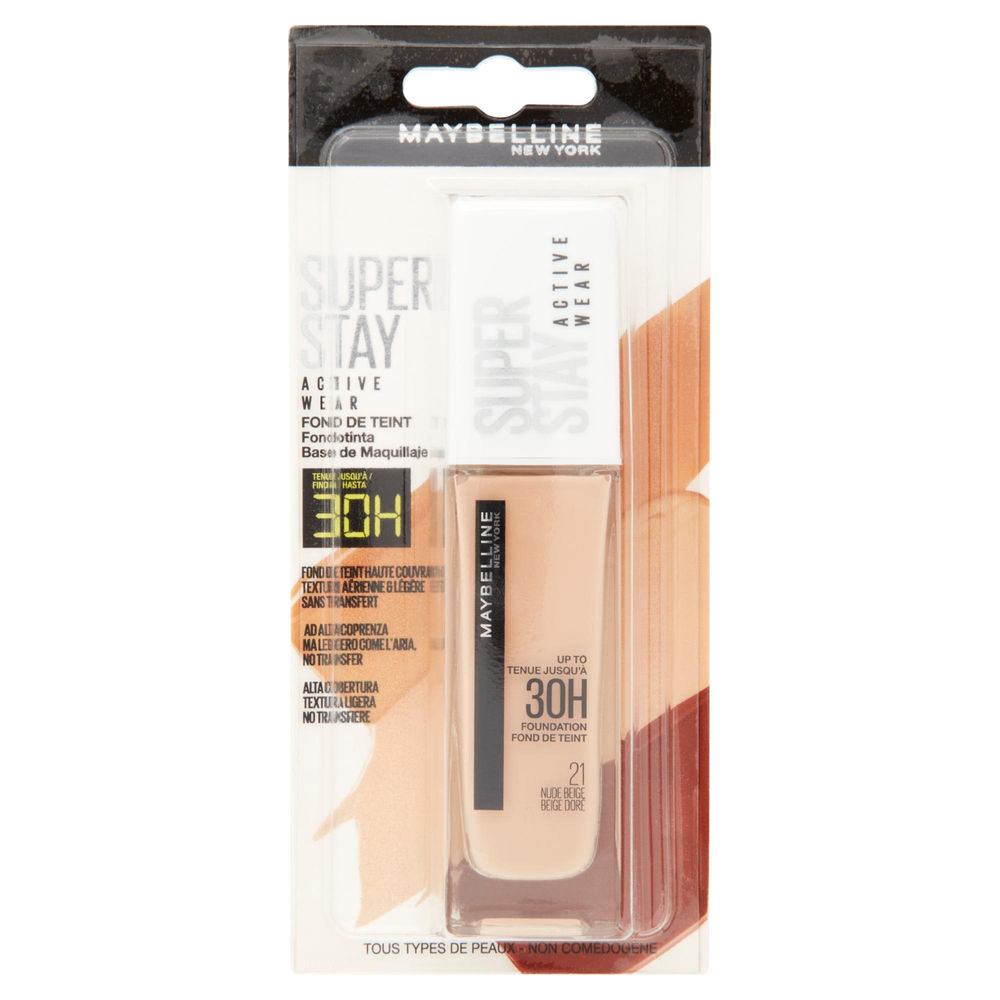 FONDOTINTA SUPERSTAY 24H 21 NUDE BEIGE BLISTER MAYBELLINE PZ.1 - 0