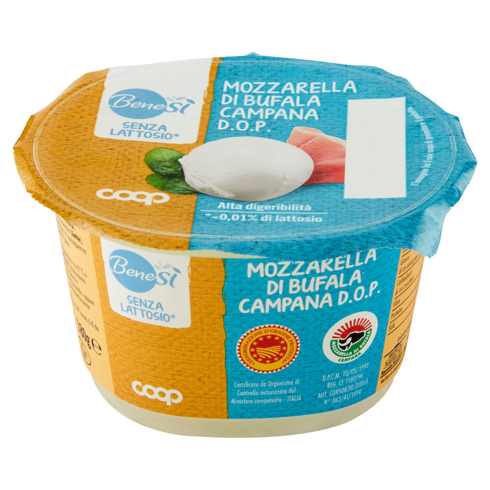 MOZZARELLA DI BUFALA CAMPANA DOP DELATTOSATA BENESÌ COOP G 300 SGOCC. G180 - 4