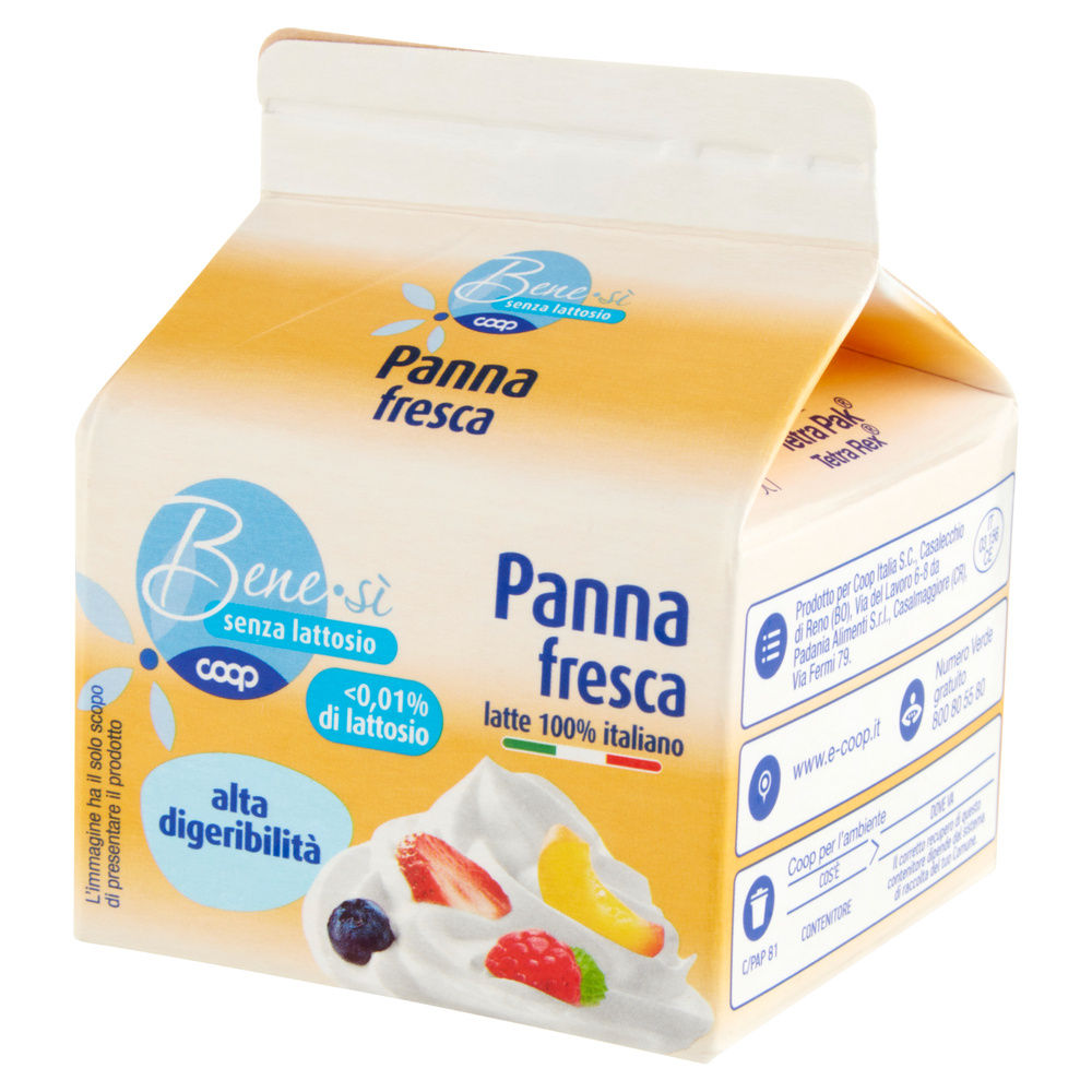 PANNA FRESCA SENZA LATTOSIO 100% ITALIANA BENE SI' COOP ML 250 - 2