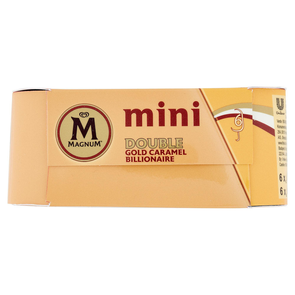 MAGNUM MINI DOUBLE GOLD CARAMEL BILLIONAIRE ALGIDA SCATOLA 6X282G - 4