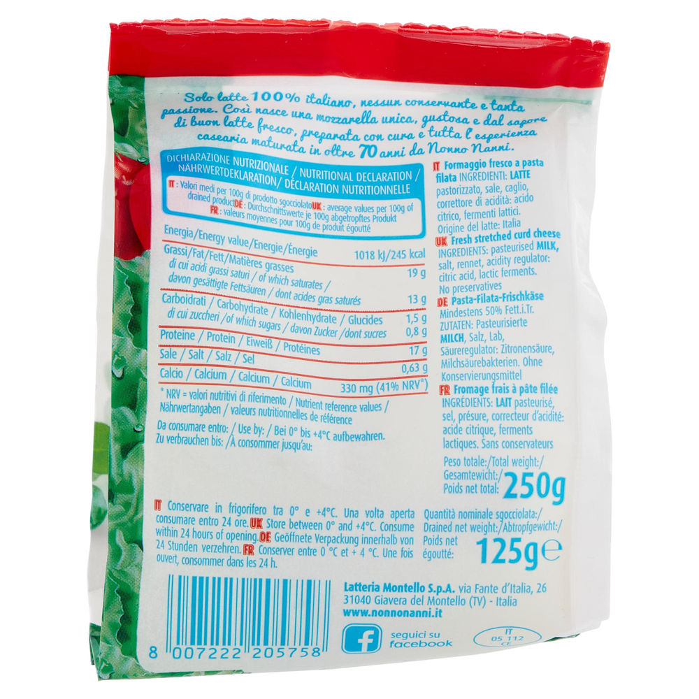 MOZZARELLA NONNO NANNI G 250 SGOCC G 125 - 1