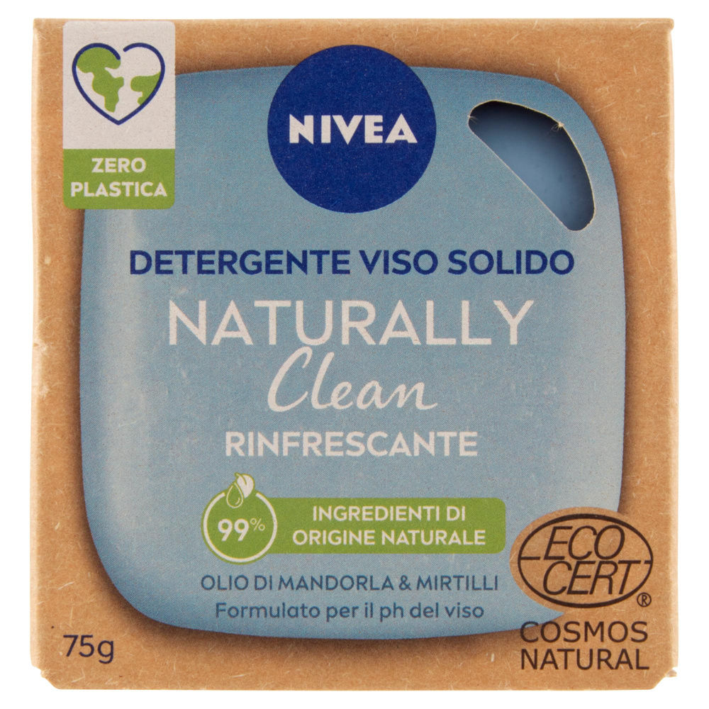DETERGENTE SOLIDO IDRATANTE NIVEA NATURALLY CLEAN G75 - 2