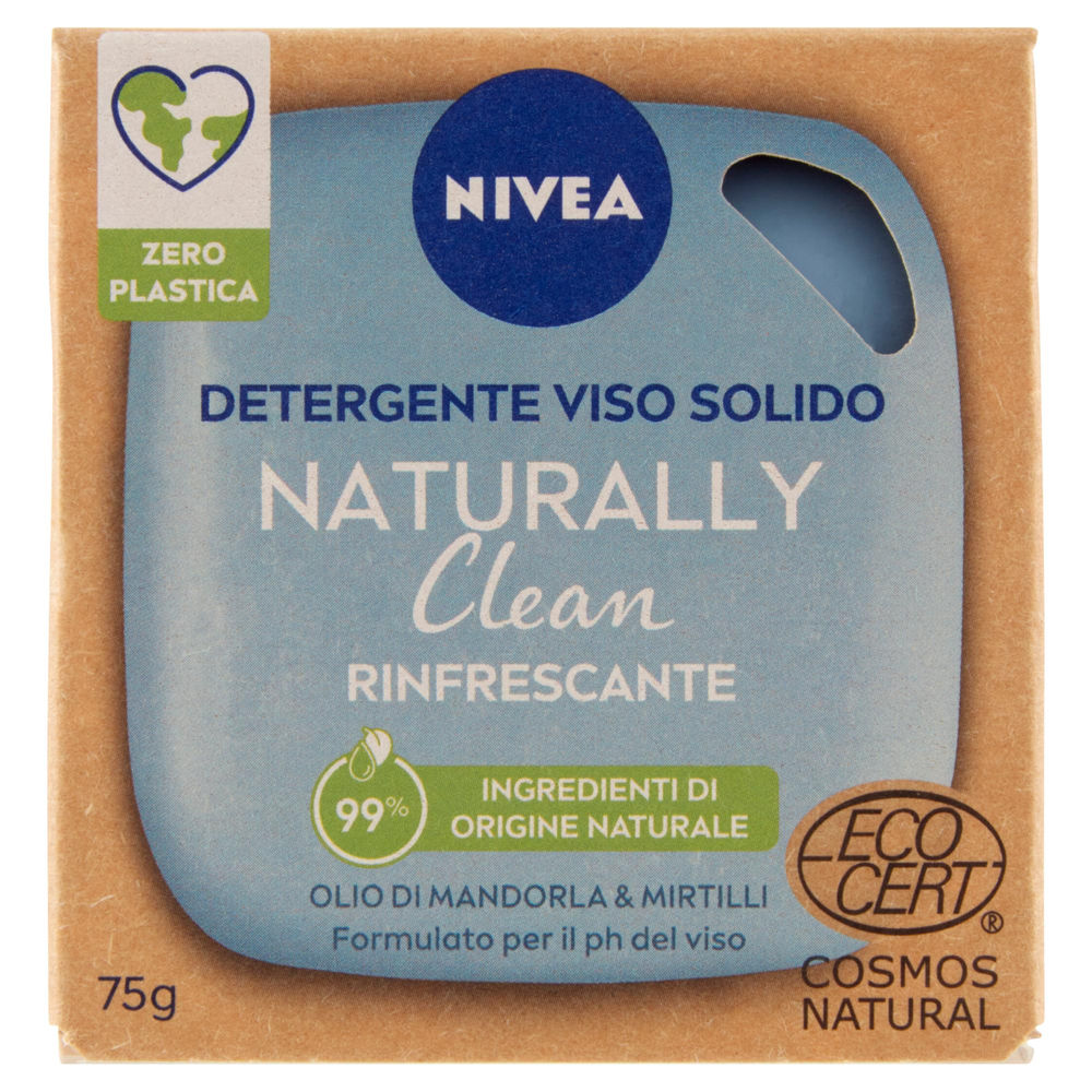 DETERGENTE SOLIDO IDRATANTE NIVEA NATURALLY CLEAN G75 - 0