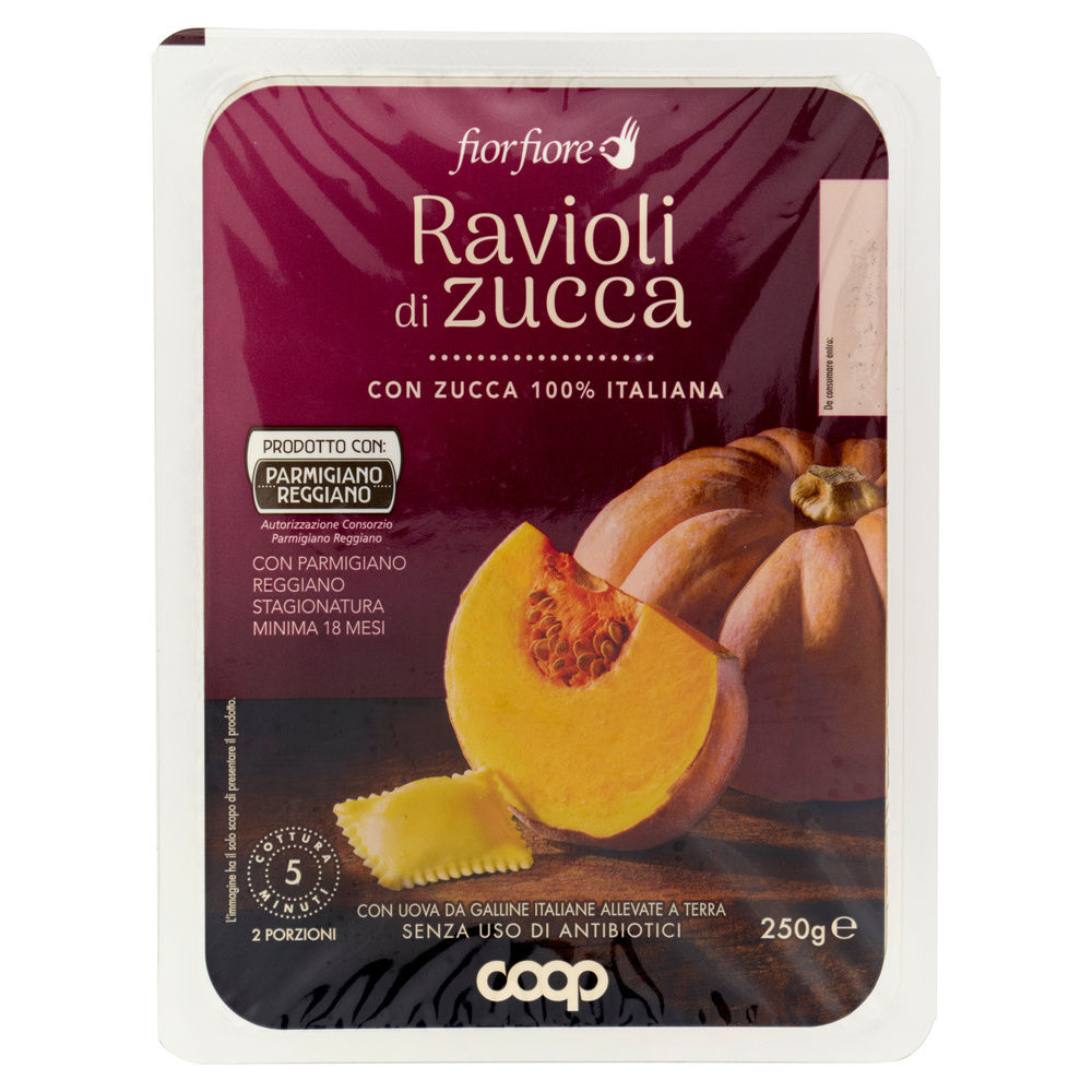 RAVIOLI  DI ZUCCA FIOR FIORE COOP G 250 - 16