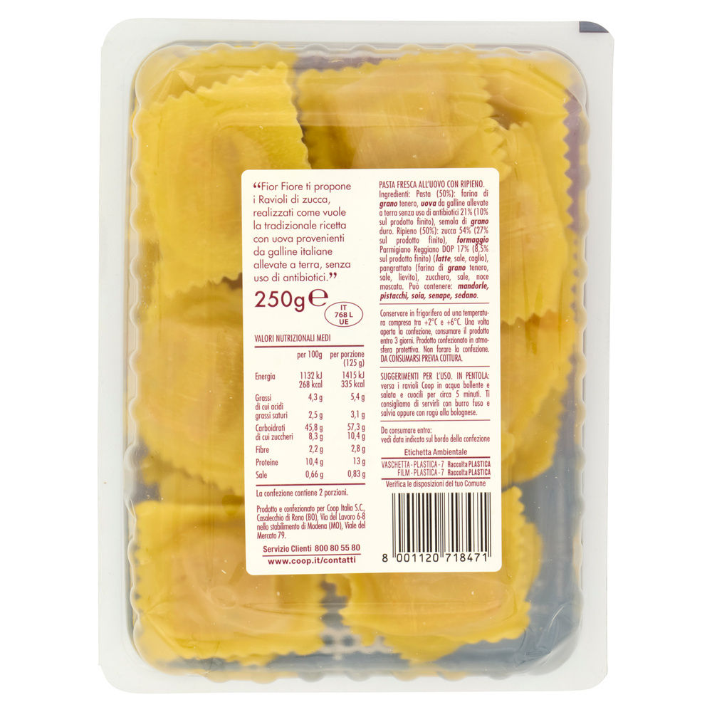 RAVIOLI  DI ZUCCA FIOR FIORE COOP G 250 - 14