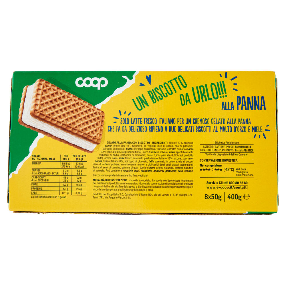 GELATO BISCOTTO ALLA PANNA COOP X8 G 400 - 1