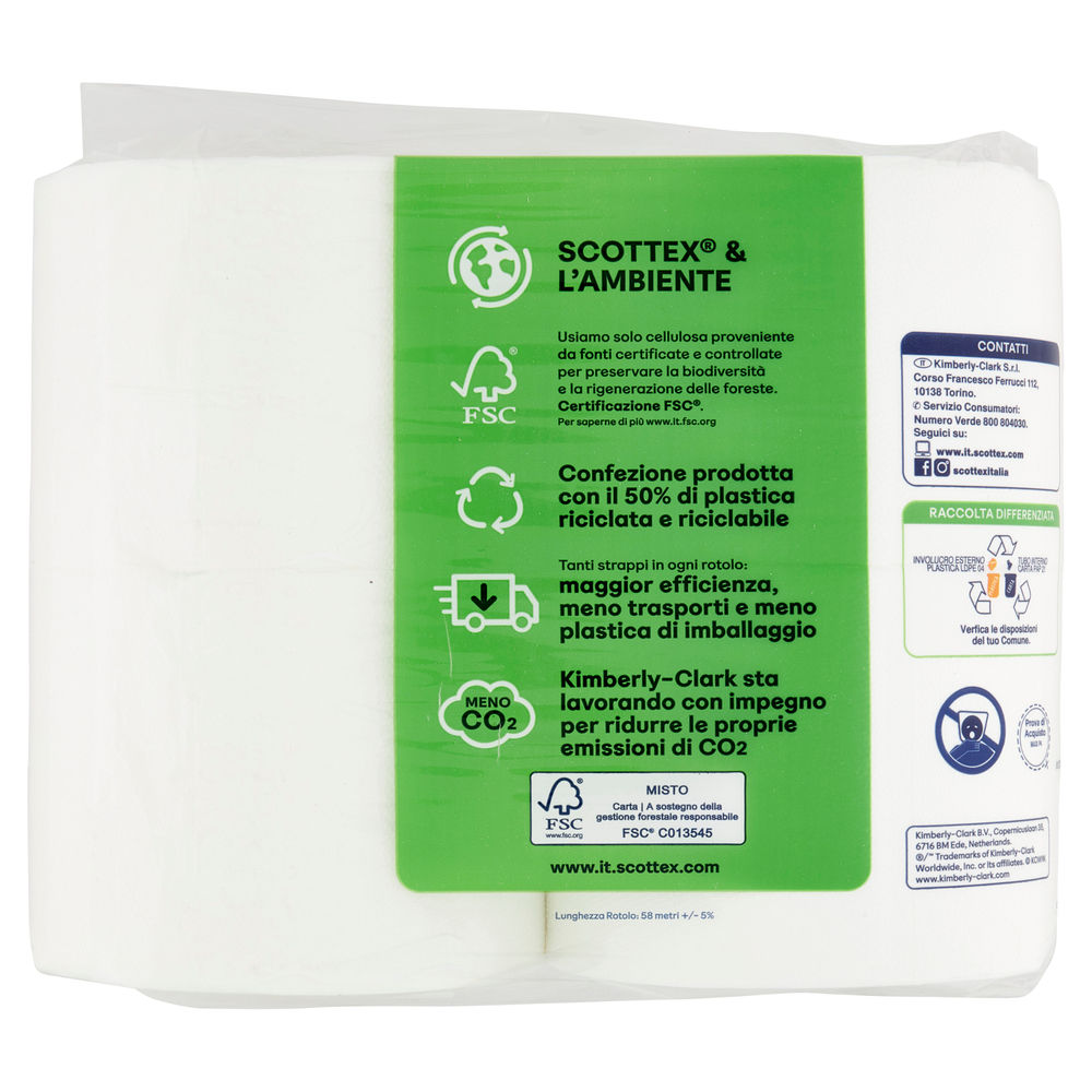 CARTA IGIENICA SCOTTEX PULITO ORIGINALE MAXI 500STRAPPI PZ.4 - 1