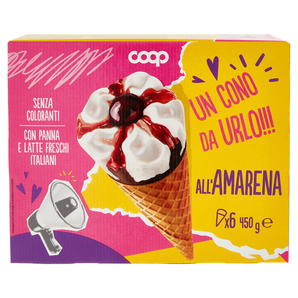 CONO ALL'AMARENA COOP 6PZ SCATOLA G 450 - 6