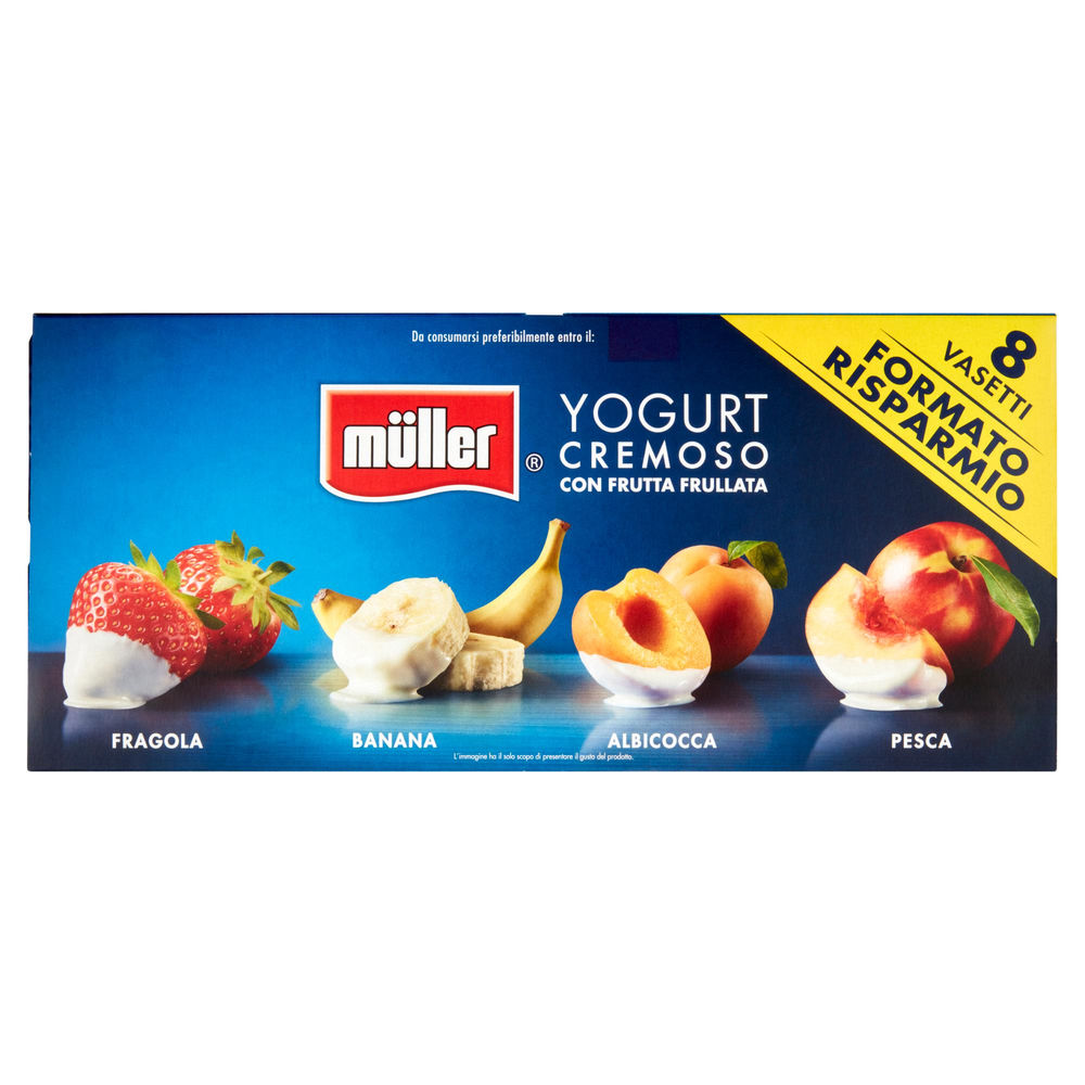 YOGURT INTERO OMOGENEO ASSORTITO GIALLO MULLER 8X125G - 0