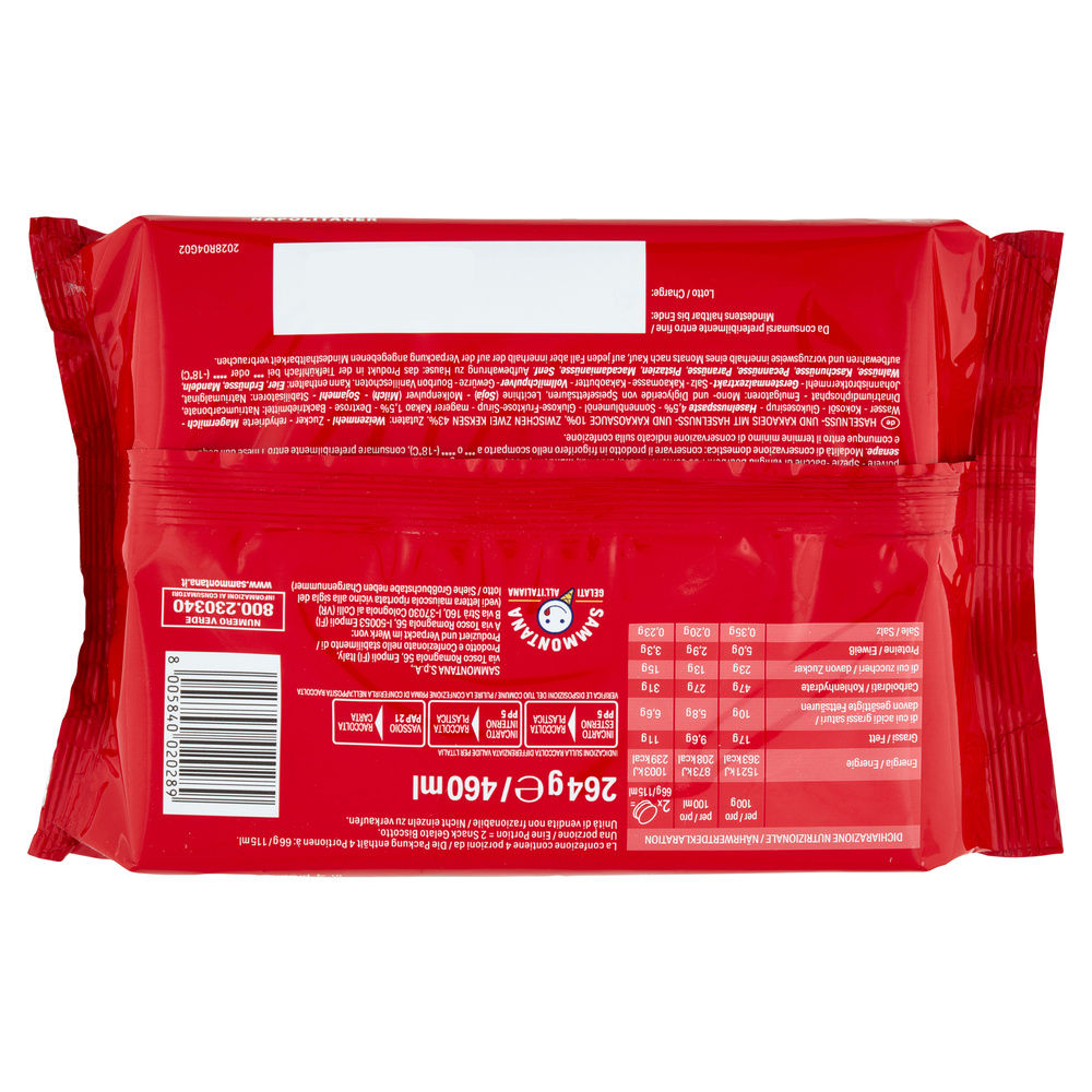 GELATO BISCOTTO NAPOLITANER LOACKER 100% NOCCIOLE IT 4PZ G 264 - 1