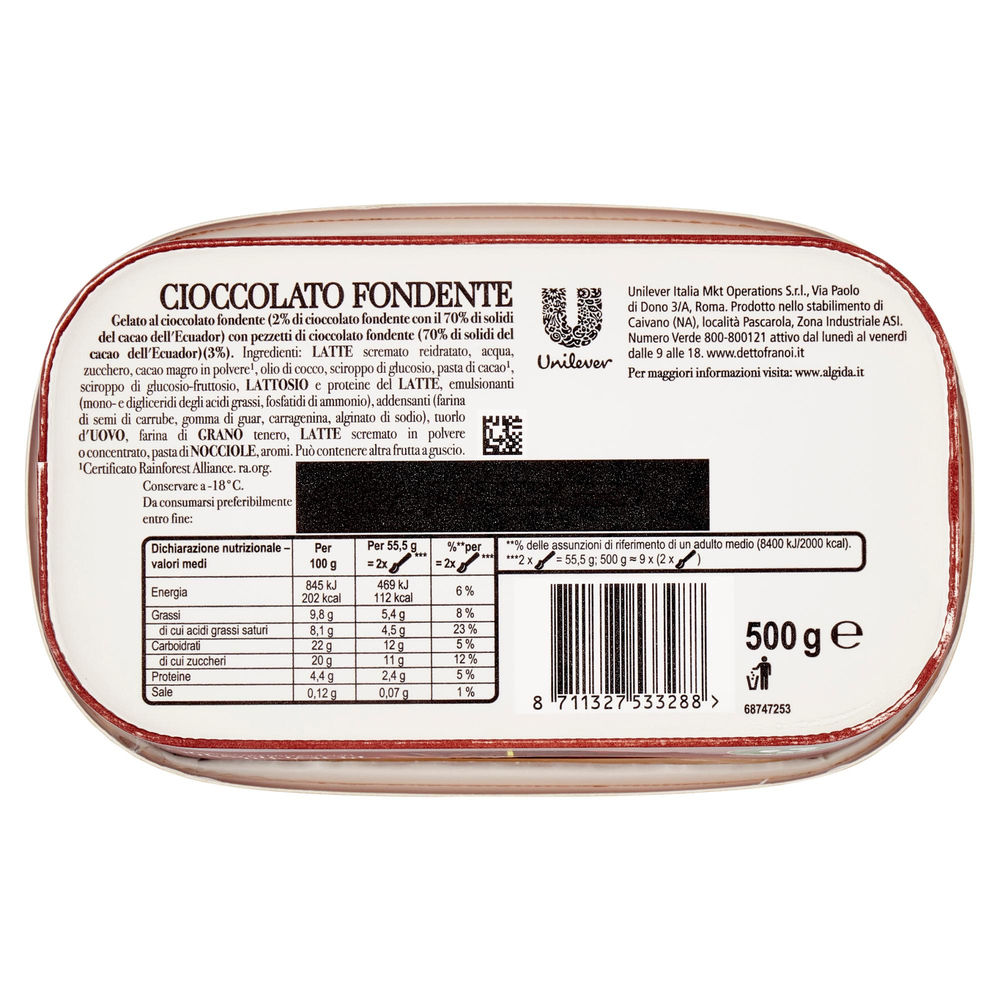 CARTE D'OR CLASSIC CIOCCOLATO FONDENTE G 500 - 1