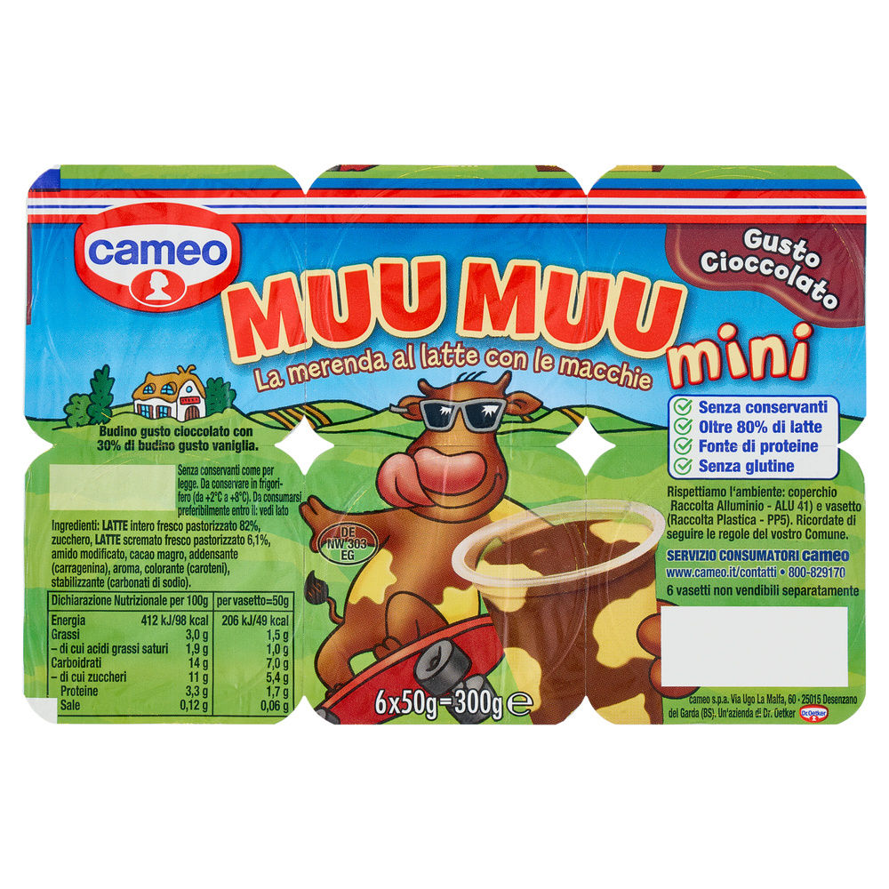 MUU MUU MINI CIOCCOLATO CAMEO 6X50G - 0