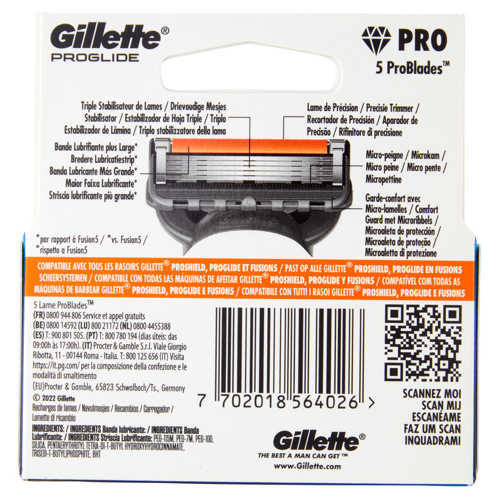 LAME DI RICAMBIO GILLETTE PROGLIDE MANUAL PZ.4 - 1