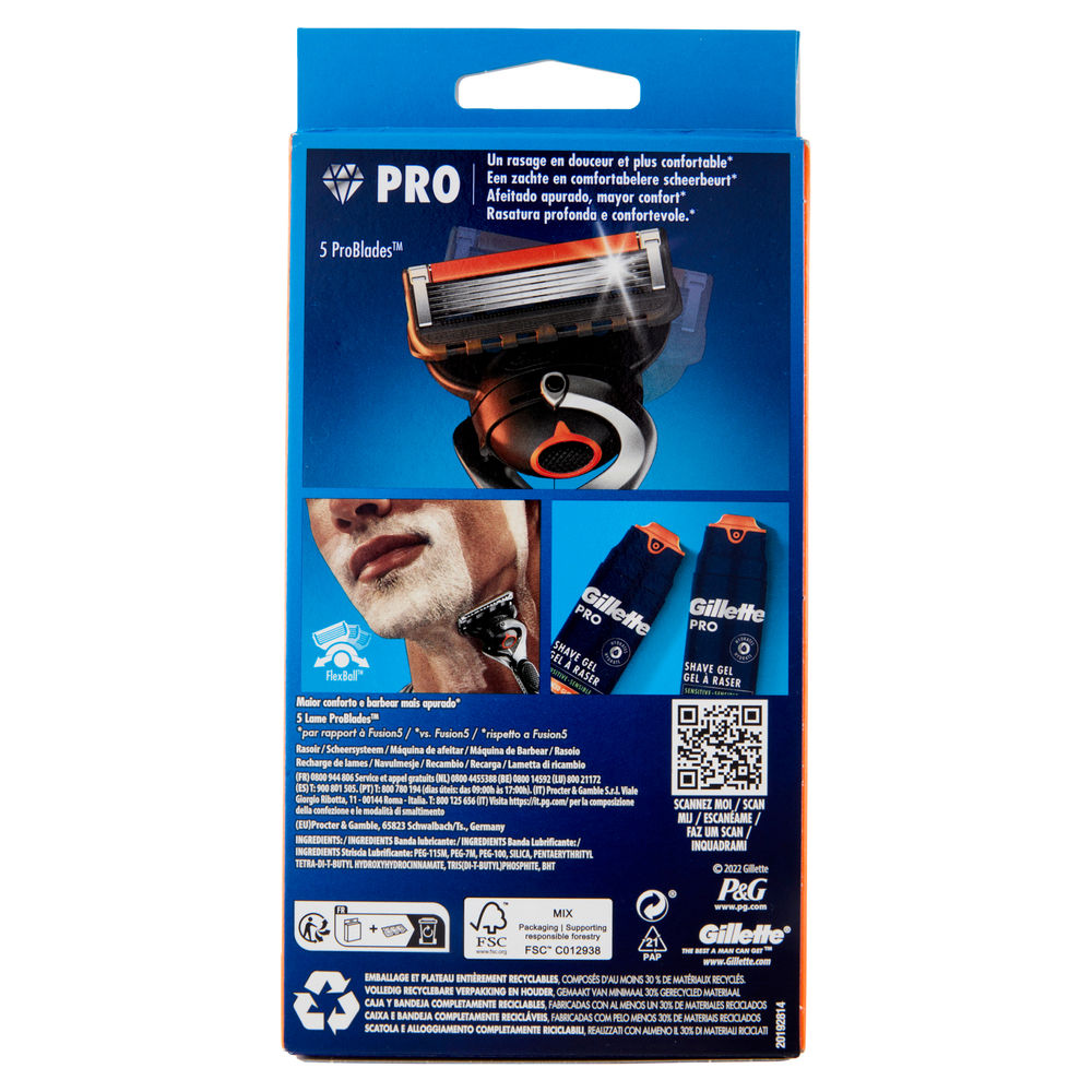 RASOIO GILLETTE PROGLIDE FLEXBALL MANUAL 2UP PZ.1 - 1