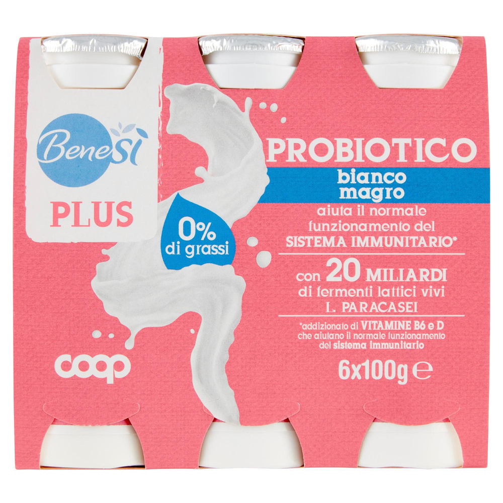 PROBIOTICO DA BERE 20MLD DI FL BIANCO MAGRO 0% BENESÌ COOP 6X100G - 0