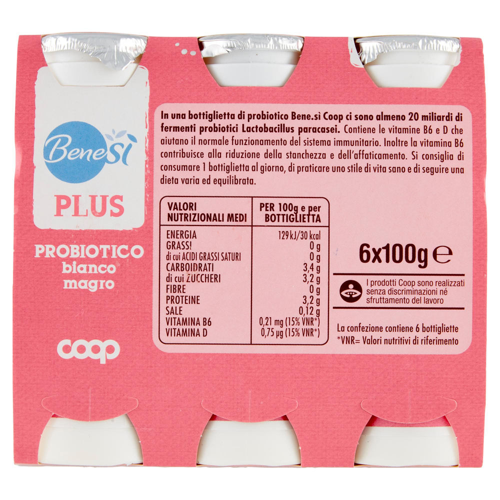 PROBIOTICO DA BERE 20MLD DI FL BIANCO MAGRO 0% BENESÌ COOP 6X100G - 1