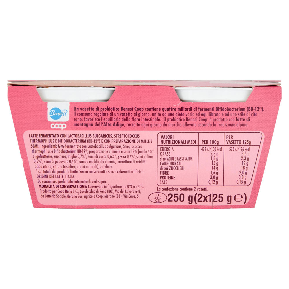 PROBIOTICO MIELE E SEMI 4 MLD DI FL BENESÌ COOP G125 X2 - 1