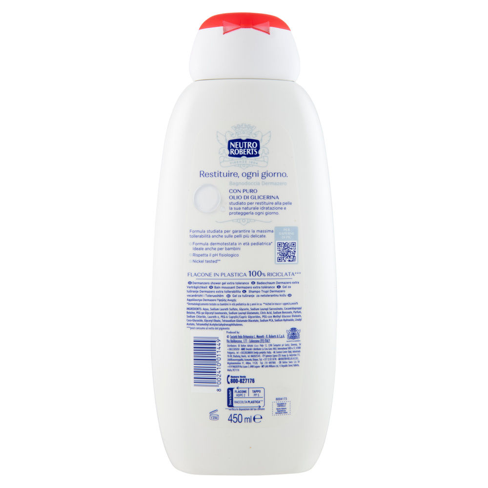 BAGNOSCHIUMA NEUTRO ROBERTS DERMAZERO IPOALLERGENICO ML 450 - 1