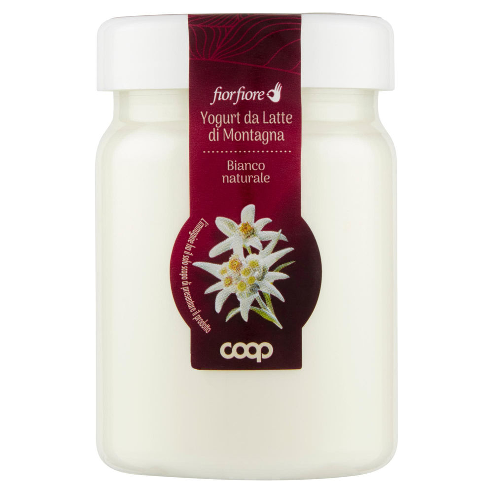 YOGURT CON LATTE DI MONTAGNA BIANCO FIOR FIORE COOP G 150 - 0