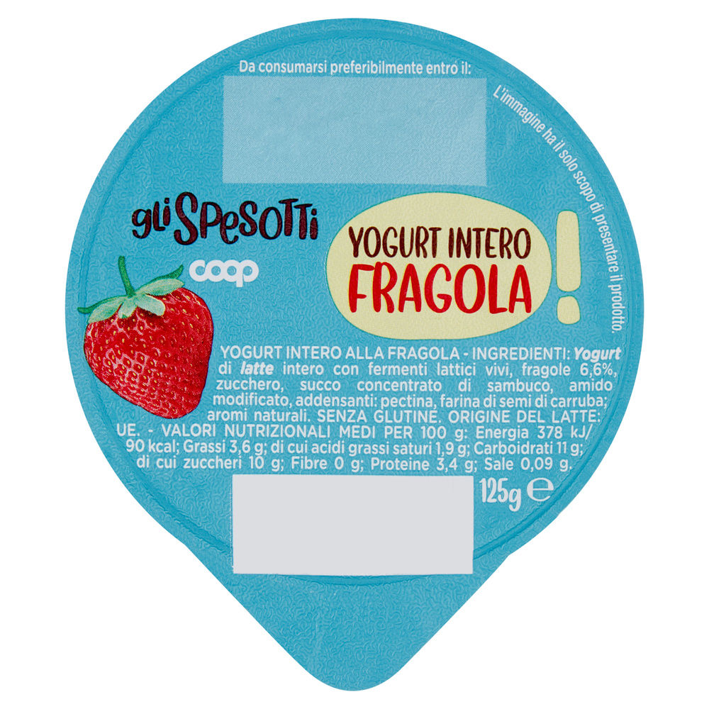 YOGURT INTERO FRAGOLA GLI SPESOTTI COOP G 125 - 0