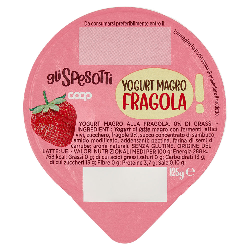 Yogurt magro fragola gli spesotti coop g 125