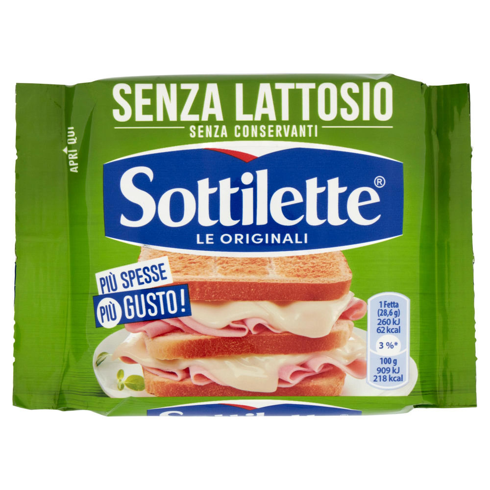 Sottilette senza lattosio 7 fette  g 200