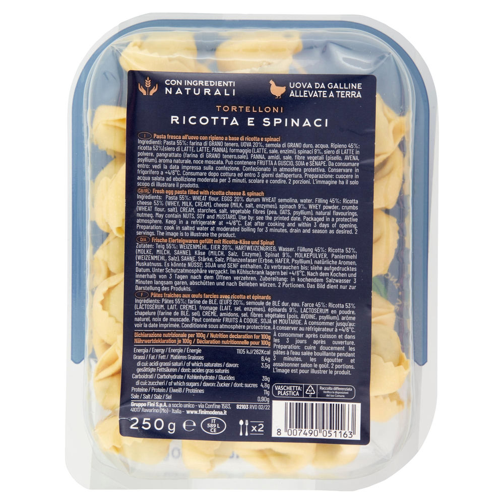 TORTELLONI RICOTTA E SPINACI ANTIGA BOTTEGA G 250 - 1