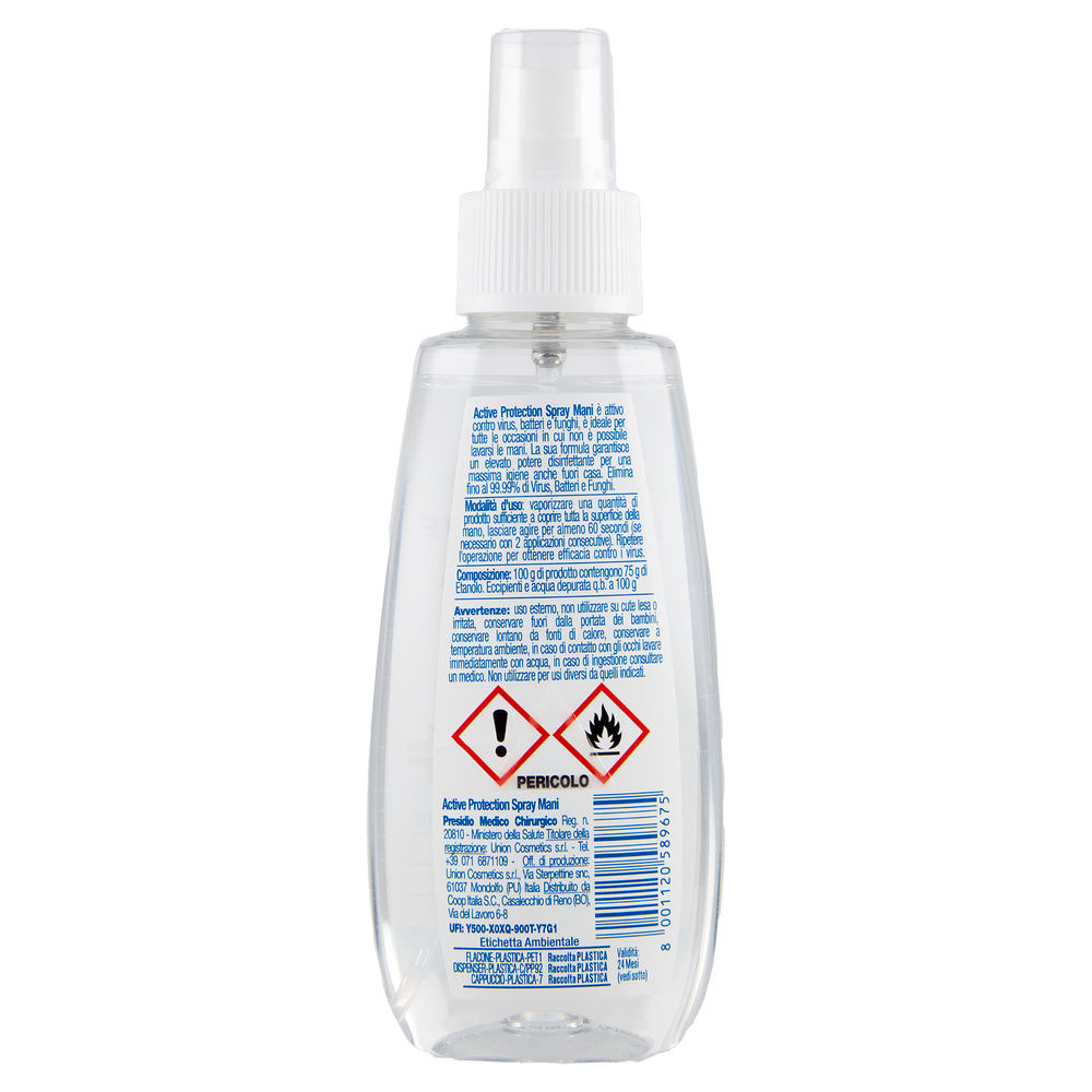 DISINFETTANTE MANI SPRAY COOP ACTIVE PROTECTION PMC ML 100 - 1