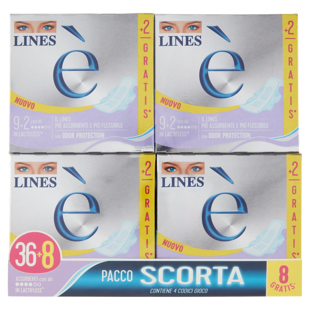 ASSORBENTI LINES È ALI QUADRIPACK PZ.36+8GRATIS - 0