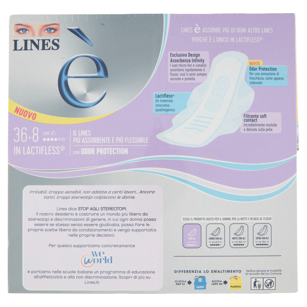 ASSORBENTI LINES È ALI QUADRIPACK PZ.36+8GRATIS - 1